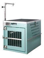 N°2 Cage de transport solide et respirante pour animaux de compagnie en alliage d'aluminium, pour extérieur et compétition (simple), toutes saisons, modèle simple