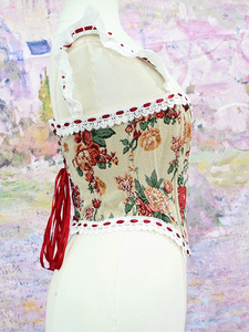 Women's Medieval Vintage Bustier Overbust Corset <b>Tops</b> Lace Boned Bodice Breathable Waist Trainer Tummy Control Crops <b>Vest</b> - Product Image 3