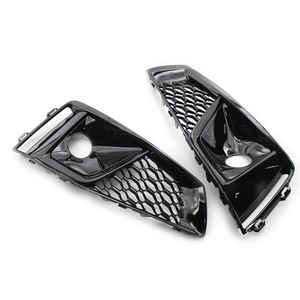 Audi A4L Fog Light Bezel 2018-2020 Honeycomb Lower Grille Frame 8WD807681J <b>ABS</b> Plastic Clip On - Product Image 4