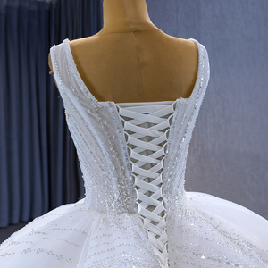 Jancember 231100 elegante cuello cuadrado hinchado nupcial boda Vestido de fiesta vestidos - Product Image 6