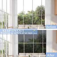 Selbstklebende Moderne Sichtschutz-Glasfolie Fensterfolie Einwegspiegelfolie Dekorative Wärmeisolierung für Zuhause Büro Gebäude