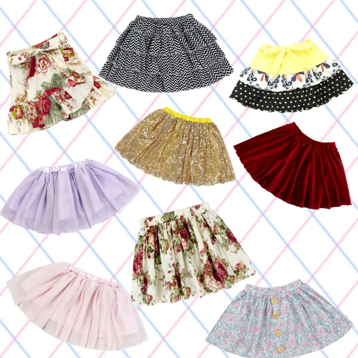 ييوو ييوان ملابس الصيف فستان رائج الشعبية تنورة فتاة صغيرة ل 1-6 تنورة قصيرة مثير دعم تصميم وحجم مخصص
