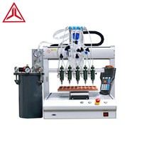 Machine de distributeur automatique de colle robotique, baril à pression de 5 têtes, haute précision de 5l