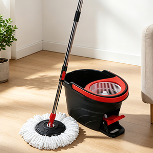 Cubo de <span class=keywords><strong>Limpieza</strong></span> SP Berner Tornado con Pedal, Escurridor Giratorio, Sistema de Vertido Fácil, Protector Antisalpicaduras, Capacidad de 12 L, Mango Telescópico - Product Image 4