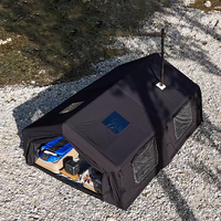 Tente gonflable en gros, fournie directement par l'usine, en tissu Oxford vert, résistante au vent et imperméable, pour le camping en extérieur, avec logo personnalisé