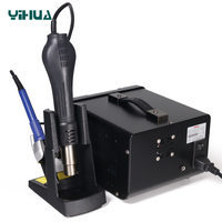 Station de retravaillage YIHUA 853D 5A II 3-en-1 avec pistolet à air chaud SMD, fer à souder et déssoudeur, et alimentation à interrupteur 30V 5A