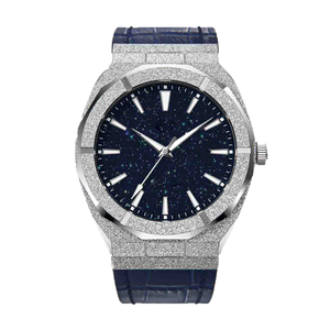 Montre homme en acier inoxydable avec logo personnalisé, étanche 5 BAR, style rétro sportif, modèle <span class=keywords><strong>Paul</strong></span>, style riche, cadran givré avec bracelet en cuir - Product Image 5