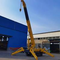 Mini-grue araignée sur chenilles de 1 tonne à batterie lithium pour projets de vitrage intérieur écologiques et de rénovation à faible bruit