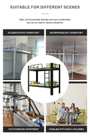 Lit superposé en acier pour dortoir scolaire, mobilier en acier, lit double, en vente