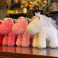 Fleur éternelle licorne mousse rose ours cadeau saint-valentin pour petite amie anniversaire 38 cadeau de la fête de la déesse Offre Spéciale