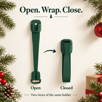 Supports de suspension de Noël pour couronnes et guirlandes avec fixation adhésive ou à vis pour la décoration saisonnière sur murs et étagères