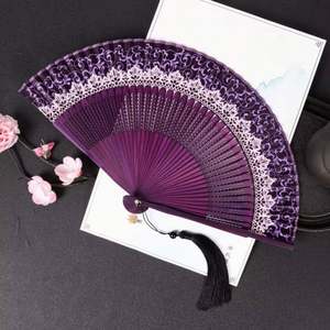 Éventail pliant portable de 21 cm en soie de style japonais, coloré et tendance, en bambou, pour la décoration intérieure et la photographie - Product Image 6