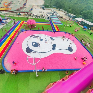 Parc d'attractions Panda Paradise, jeux, trampoline gonflable, dôme gonflable, nuages sauteurs, château gonflable - Product Image 3