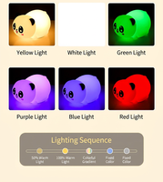 Lampe de nuit LED en silicone mignonne pour enfants et bébés, douce au toucher, à intensité variable, idée cadeau pour la chambre à coucher