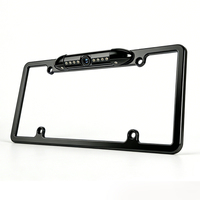 Cadre de plaque d'immatriculation en métal de style américain, caméra de recul, lampe infrarouge pour cadre de plaque d'immatriculation, caméra de vision nocturne pour véhicule
