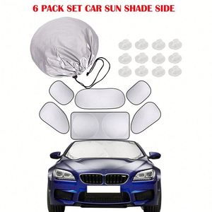Parasol Plegable para Parabrisas Delantero de Coche y SUV, Tela Plateada, 6 Piezas, para Todas las Ventanas, Regalos Promocionales - Product Image 2