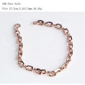 Xinfly Luxury Jewelry Custom 18k Gold Men Heavy Paper <b>Clip</b> Chain Bracelet Necklace - Product Image 4