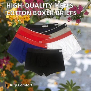 Boxer da Uomo in Cotone Lavorato a Maglia Premium all'Ingrosso, Traspiranti e alla Moda con Logo Personalizzato in <span class=keywords><strong>Vita</strong></span>, <span class=keywords><strong>Slip</strong></span> da Uomo di <span class=keywords><strong>Alta</strong></span> Qualità - Product Image 2