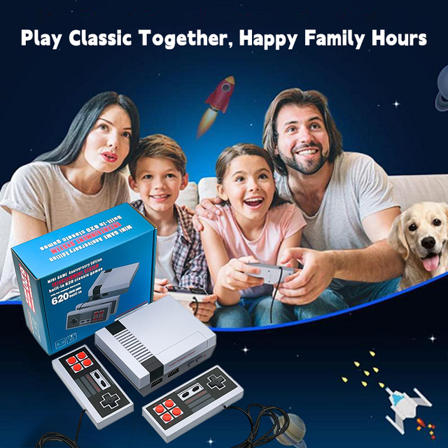 8 Bit Mini Handheld Home Game Retro Classic TV Game Console AV Output US/EU Plug Multiplayer Support 620 Games Wholesale