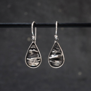 Pendientes de Plata de Ley 925 con Diseño Minimalista, Joyería Fina Informal para Bodas y Fiestas, con Textura, Regalo de Lujo Único para Mujer - Product Image 2