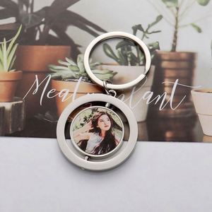 360 Rotating Photo Album Keychain Sublimation Blanks <b>Key</b> <b>Chain</b> <b>Metal</b> Round <b>Key</b> Ring Heat Press Round Personalized Blank Souvenir - Product Image 6