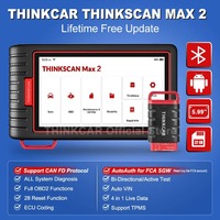 Herramienta de Diagnóstico Automotriz para Sistema Completo Original THINKCAR ThinkScan Max 2 Escáner OBD2 MAX2 con Actualización Gratuita y Codificación de ECU PK ThinkTool Mini