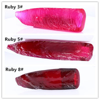 Vente en gros de matériau de corindon rouge, rubis brut synthétique - Rubis synthétique rouge 5 #   & 8 #