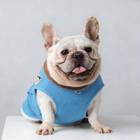 Gilet doux en tissu gaufré pour chien, respirant, printemps-été, vêtements pour chiots de petite et moyenne taille, chemise confortable pour chien