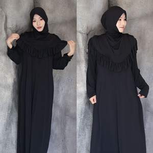 <span class=keywords><strong>Abaya</strong></span> décontractée à capuche froissée de <span class=keywords><strong>grande</strong></span> <span class=keywords><strong>taille</strong></span> à la mode et bon marché, robe <span class=keywords><strong>abaya</strong></span> du Moyen-Orient à volants pour femmes - Product Image 6