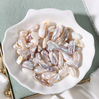 Perles d'eau douce naturelles, plumes et particules blanches originales, non poreuses et rares, pour la création de bijoux DIY