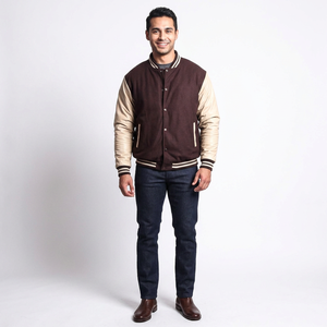 Custom Logo High Quality <b>Long</b> Sleeve Baseball <b>Jacket</b> for <b>Men</b> Winter Letterman CollegeBaseballjacket for <b>men</b> - Product Image 1