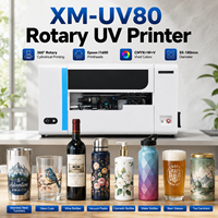 Imprimante UV cylindrique automatique XINMEI, machine d'impression UV rotative pour tasses, bouteilles, gobelets, cadeaux promotionnels, imprimante pour gobelets