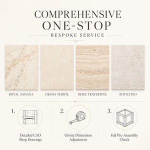 Cheminée en marbre beige Sahana sculptée à la main de style royal, style français, en pierre naturelle, pour projet d'aménagement intérieur - Product Image 6