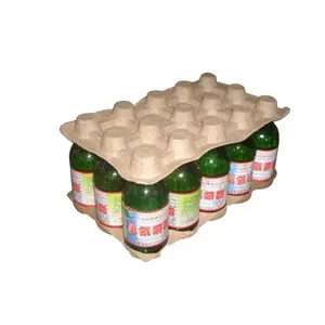 模塑纸浆葡萄酒瓶包装用于存储啤酒红葡萄酒托盘包装待售
