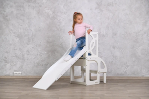 Tour de meubles en bois Montessori pour enfants, table d'apprentissage avec lit pour chambre à coucher et école, design moderne - Product Image 4