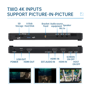 Unisheen ur500 PIP Pop PMP 4K60 2 kênh HDMI 7 inch ghi <span class=keywords><strong>video</strong></span> kỹ thuật số - Product Image 2