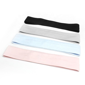 땀 흡수 헤어밴드, 요가 테니스용 맞춤형 탄성 단색 와이드 미끄럼 방지 헤어밴드 - Product Image 2