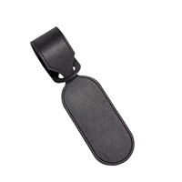 Étiquette de bagage en cuir entrelacé de haute qualité avec porte-identifiant, personnalisable avec logo et nom, pour valise et bagage