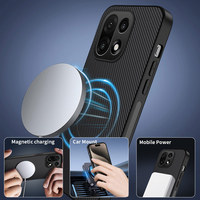 Étui de protection intégrale anti-chute pour téléphone portable OnePlus ACE6 & 13, en fibre de carbone texturée 1+15T, avec design animal magnétique