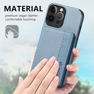 Portafoglio all'ingrosso Flip Card Holder Bag custodia in TPU per <span class=keywords><strong>iPhone</strong></span> 13 <span class=keywords><strong>11</strong></span> 12 14 Pro Max Mini <span class=keywords><strong>Cover</strong></span> in <span class=keywords><strong>pelle</strong></span> PU in fibra di carbonio - Product Image 3
