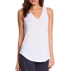 เสื้อกล้ามผู้หญิง ระบายอากาศ แห้งเร็ว เป็นมิตรกับสิ่งแวดล้อม สไตล์สตรีทแวร์ ผ้าถักสแปนเด็กซ์/โพลีเอสเตอร์ สำหรับโยคะ - Product Image 2