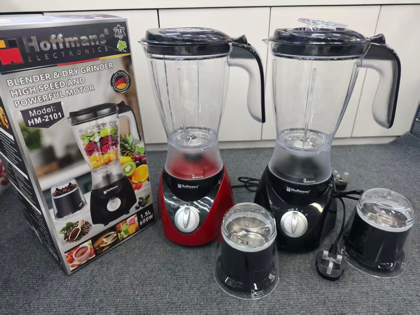 Hoffmans HM-2101 600W Luxury Silent Blender Smart Touch Program Smoothie Mixer Soundproof Power Food Processor