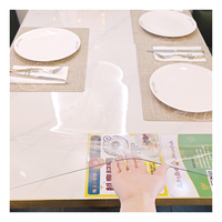 Rouleau de nappe en PVC flexible super clair transparent résistant à l'huile pour tapis de protection de table à manger épaisseur de taille personnalisée