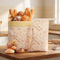 Sac en tissu pour le stockage des aliments, réutilisable, en lin biologique et coton, sac à pain pour les courses d'aliments faits maison