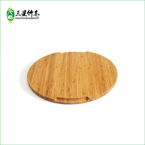 Venta directa de fábrica de bandejas de bambú para pizza con placas de queso y carne de res incorporadas, bandejas redondas. - Product Image 4