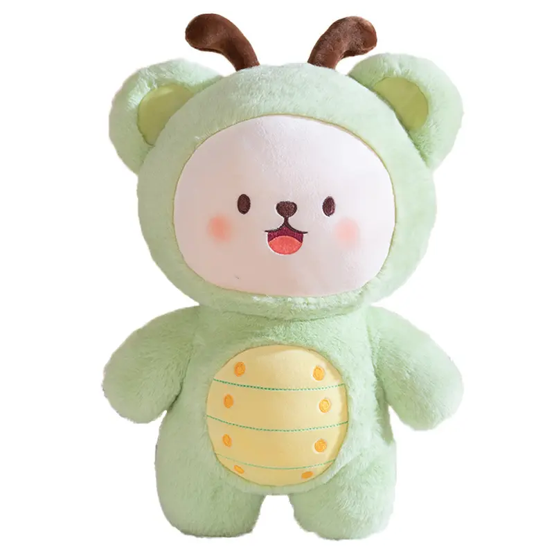 Animal Cartoon Jelly Bean Doll Jouet en peluche pour enfants Coccinelle Green Bug Butterfly Doll Cadeau d'anniversaire pour fille