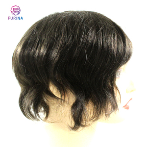 Parrucchino da Uomo 2022 con Clip, 100% <span class=keywords><strong>Capelli</strong></span> Umani Brasiliani, 6*9.5 Pollici, <span class=keywords><strong>Extension</strong></span> di <span class=keywords><strong>Capelli</strong></span> Umani - Product Image 5