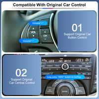 Boîtier adaptateur sans fil Apple CarPlay pour ACURA RDX TL ILX ZDX 2009-2013, Android Auto, Mirror Link, lecteur USB, caméra AHD avant/arrière