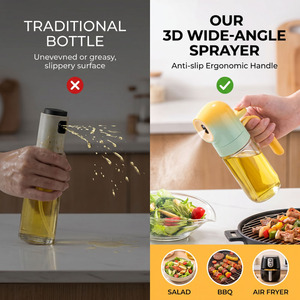 2 in 1 Kitchen Cooking Silicone Oil Mister Glass Spray Oil Control Container <strong>Vinegar</strong> Dispenser Olive Oil Sprayer <strong>Bottle</strong> - Product Image 2
