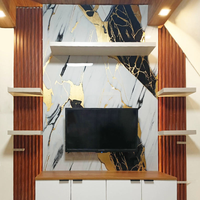 Panneaux muraux en PVC marbré légers et faciles à installer, taille personnalisée, 1220*2880mm, panneau mural en PVC marbré